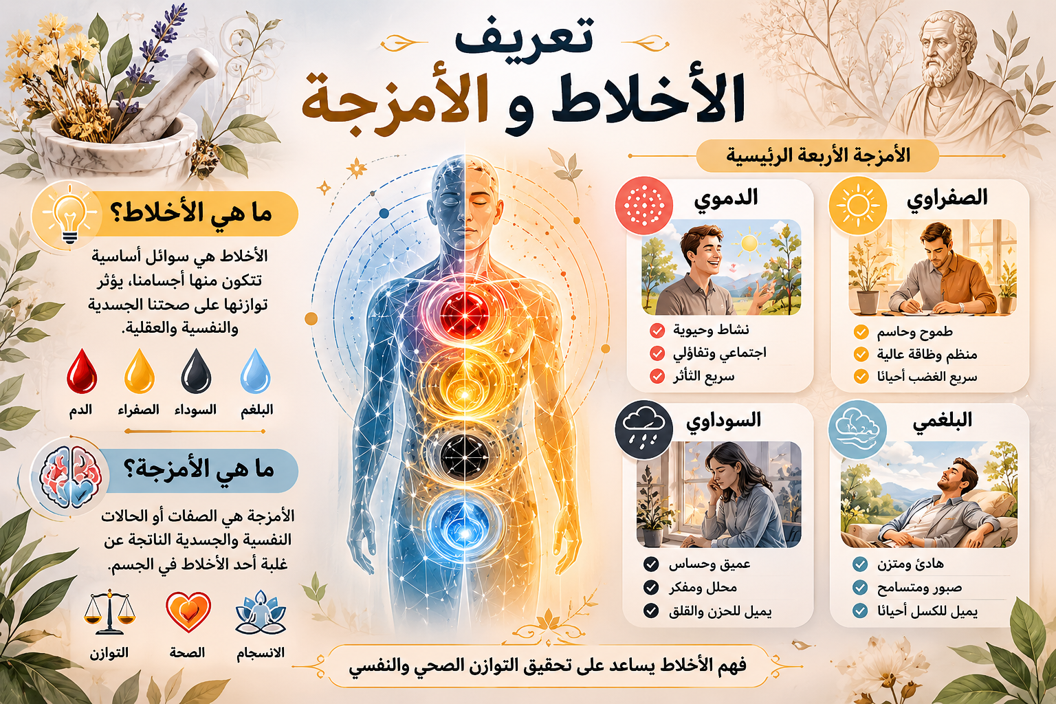 تعريف الأخلاط و الأمزجة